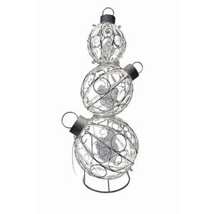 Disney 3FT. Stacked Ornament Mickey Decor Lights Up NEW IN BOX Christmas Decor